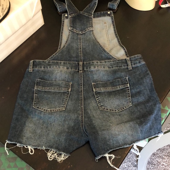 Denim Overall Shorts - Picture 9 of 11